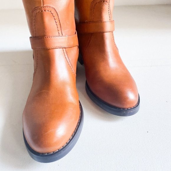 NEW Maxgreat Caramel Brown Knee High Leather Riding Boot 7 - Picture 5 of 11